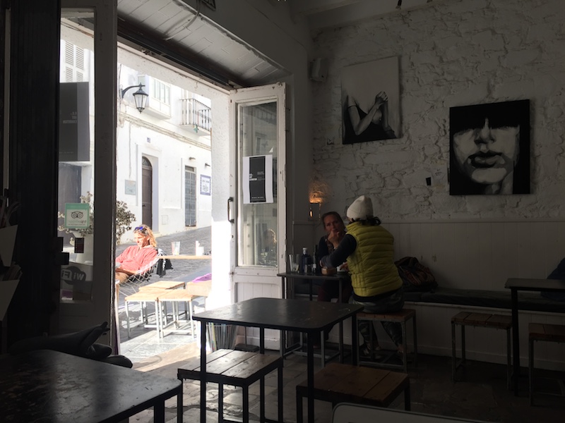 Image taken in Tarifa from Cafe 10 in the old town. It related to the personal dream of the girl to open a coffee shop.